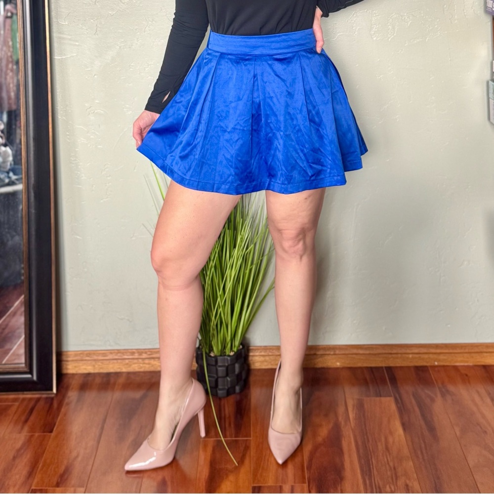 Forever 21 Royal Blue Flare Mini Skirt